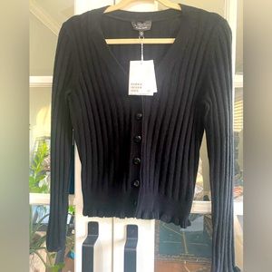 & Other Stories Paris Atelier, black crop cardigan, size SM, NWT